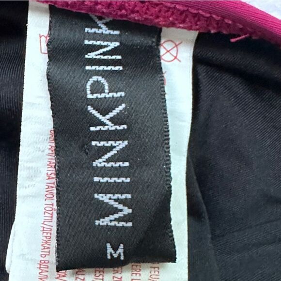 MINKPINK CORAL Red Racerback Embroidered Women's 2 piece bikini Size Medium​ - Picture 9 of 11